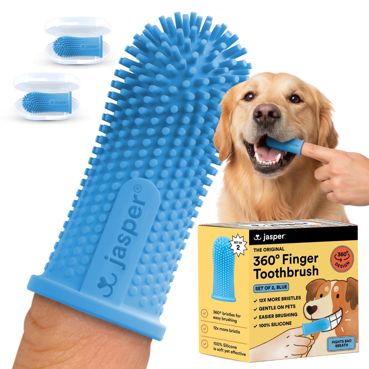 360° Silicone Dog Toothbrush — 2 Pack